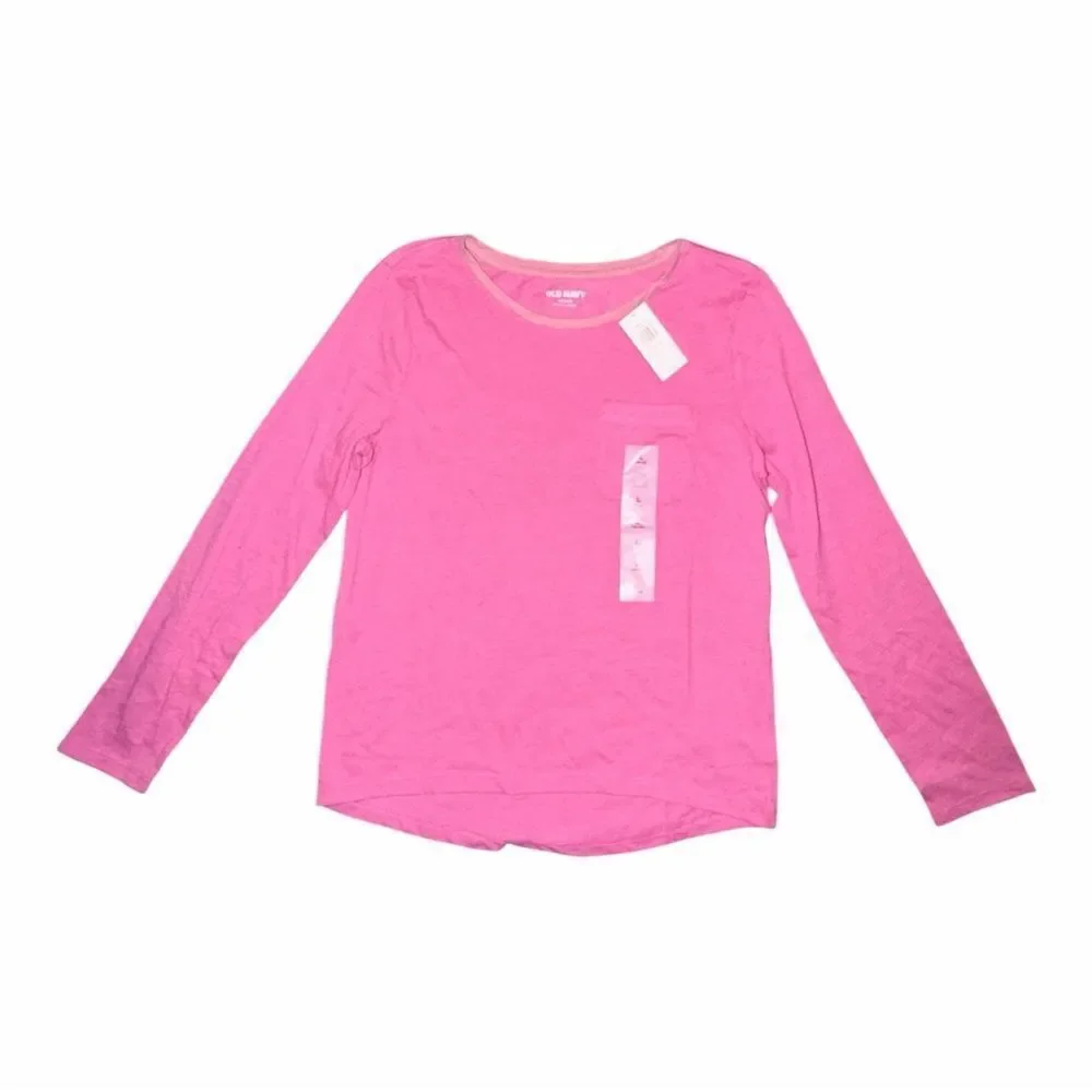 Old Navy Girls Lot (3) L 10/12 Long Sleeve T-Shirt Pink Heart Tie Dye NWT EUC